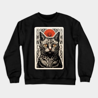 Cat tarot card Crewneck Sweatshirt